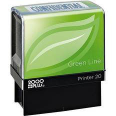 2000 Plus 2000 Plus Green Line Message Stamp Confidential 1 1/2 x 9/16 Blue