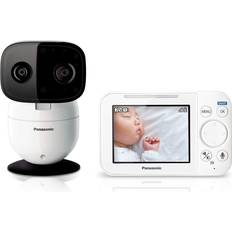 Child Safety Panasonic Baby Monitor with Camera and Audio, 3.5” Color Video Baby Monitor, Extra Long Range, Secure Connection, 2-Way Talk, Soothing Sounds, Remote Pan, Tilt, Zoom 1 Camera KX-HN4101W (White)