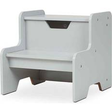 Kids Furniture Wooden Step Stool - Gray