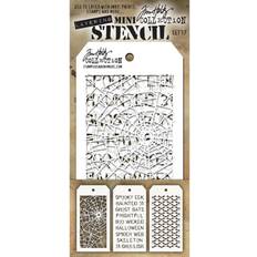 Multicolor Hazlo tú mismo Tim Holtz Mini Layered Stencil Set 3/Pkg-Set #17