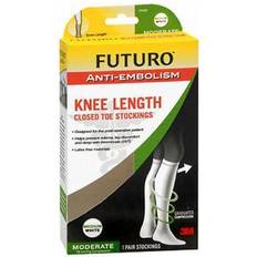 Health Futuro Anti-Embolism Stockings, Knee Length, Closed Toe, Medium, Regular, White CVS