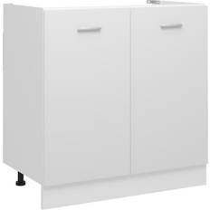 Éviers de cuisine vidaXL Armoire De Plancher d'évier Blanc 80x46x81.5 cm