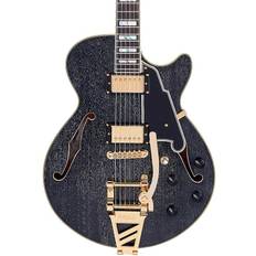 D'Angelico D'angelico Excel Series Dc Semi-Hollow Electric Guitar With Usa Seymour Duncan Humbuckers And Shield Tremolo Black Dog