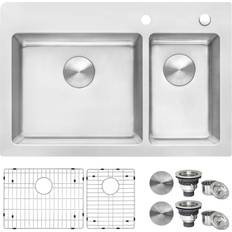 Kitchen Sinks Ruvati RVM5173 Modena 33" Drop-In Double