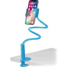 Mobile Device Holders Aduro Solid-Grip Phone Holder for Desk Adjustable Universal Gooseneck Smartphone Stand with Durable Mount Blue