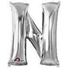 Globos de letras Amscan Globo Letra N Plateado 86 cm