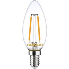 Led kerte 2.5w Noxion Lucent LED E14 Kerte filament klar 2.5W 250lm 827 ekstra varm hvid erstatter 25W