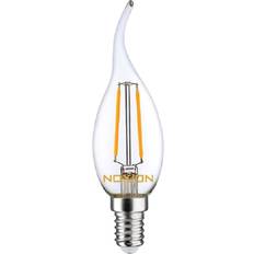 Led kerte 2.5w Noxion Lucent LED E14 Bøjet Tip Kerte filament klar 2.5W 250lm 827 ekstra varm hvid erstatter 25W