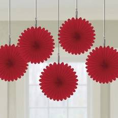 Mini fan Amscan 5 Mini Fan Decorations Red Hanging Fans 15cm Party Happy Birthday 5pk decorations red hanging mini 5 fans 15cm amscan MINI PARTY FAN