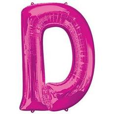 Barato Globos de letras Amscan Letter D Supershape Pink Foil Balloons 34/86cm P52 P50