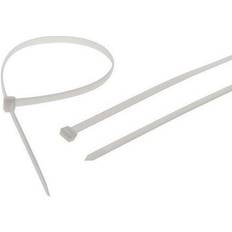 White Electrical Cables Faithfull Heavy-Duty Cable Ties White 600mm x 9mm Pack of 10