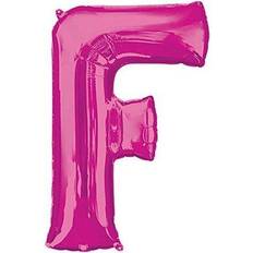 Barato Globos de letras Amscan Letter F Supershape Pink Foil Balloons 34/86cm P54 P50