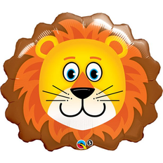 Head supershape Qualatex Lovable Lion Head Supershape Balloon