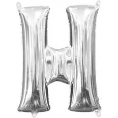 Letter Balloons Amscan foil balloon letter H 25 x 33 cm silver