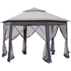 OutSunny Pavillons OutSunny Hexagon Patio Gazebo Pop Up Gazebo