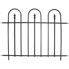 Triple Arch Finial Fence Section Black