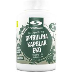 Spirulina øko Healthwell Spirulina Kapsler ØKO, 200 kapsler