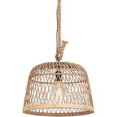 QAZQA Rattan hængende lampe Pendel