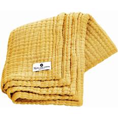 Yellow Baby Blankets Nordic Coast Company Muslin tæppe karry gul 80 x 80 cm 80x80 cm