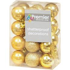 Gold Christmas Tree Ornaments Premier Gold shatterproof Baubles Decorations Christmas Tree Ornament