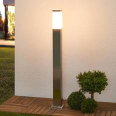 Lindby Pole Lighting Lindby Rectangular stainless steel Bollard