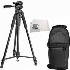 Camera Tripods professional 72-inch tripod 3-way panhead tilt motion with built in bubble leveling deluxe backpack for canon, nikon, sony, pentax, sigma, fuji