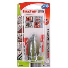 Materiales de construcción Fischer Duopower Set de tacos con alcayata Ø10 x 50 mm 2 ud