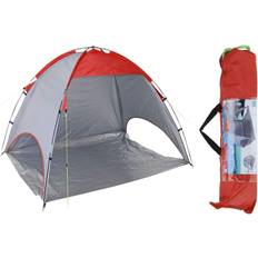 Camping y Aire libre Tienda Paravientos De Playa Roja Y Gris 220x120x115 Cm Probeach