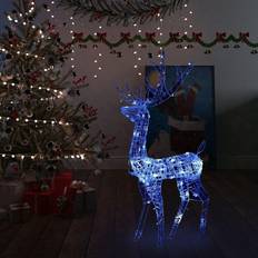 Blåa Jullampor vidaXL Juldekoration Ren Akryl 140 LED 120 cm Blå Jullampa