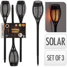 Koopman LED Solar havefakkel 3 Bedlampe 3stk