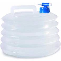 Vattenbehållare camping Hopfällbar vattenbehållare, transparent, 10L