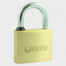 Timco Veto P40X2 Brass Padlock 40mm Pack 2