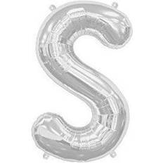 Palloncini con lettere Amscan Palloncino Alluminio Gigante S Argento 53 X 88 Cm Taglia Unica