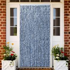 Protecciones contra Insectos vidaXL Mosquitera azul blanco y plata 100x220 cm Chenille