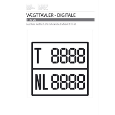 Digital vægttavler m/nytte last