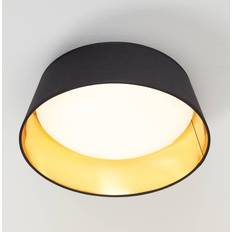 Trio Lighting Sort-gylden tekstil Ponts Loftplafond