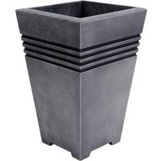 Milano Sankey Milano Tall Square Planter Pewter 46cm