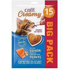 Catit Creamy Salmon & Prawn Lickable Treats, 15