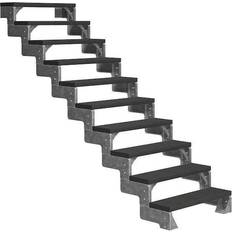 Outdoor Stairs Dolle Gardentop Trimax 100cm 10S utan räcke antracit