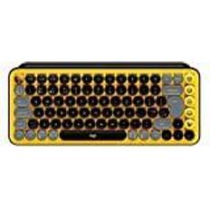 Giallo Tastiere Logitech POP Keys Tastiera Meccanica Wireless Emoji Personalizzabili