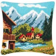 Vervaco Alpine Village I Cushion Cross Stitch Kit