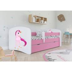 Röda Barnsängar Barnrum Aucune Kocot Kids Barnsäng - Babydreams Rosa Unicorn