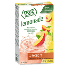 10 Packets True Lemon Peach Lemonade Stevia Sweetened