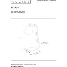 Lucide Hvid Nordic Bordlampe