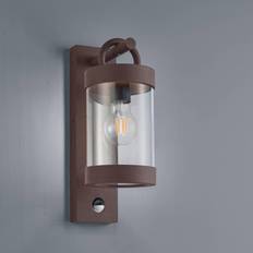Akryl - Transparent Vägglampor Trio Lighting Utomhus Vägglampa Sambesi Rostfärgad Väggarmatur
