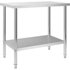 vidaXL Mesa De Trabajo Para Cocina Acero Inoxidable 100x60x85 Cm