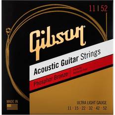 Gibson Phosphor Bronze Acoustic Guitar Strings Custom Light (11-52)