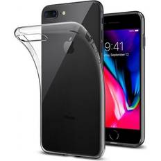 Spigen iphone 8 plus Spigen Liquid Crystal fallet täcker iPhone 8 Plus 7 Plus Genomskinlig