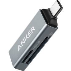 Anker 2-in-1 USB-C Memory Card Reader for SDXC, SDHC, SD, MMC, RS-MMC, Micro SDXC, Micro SD, Micro SDHC Card, and UHS-I Cards, for MacBook Pro