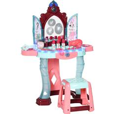 Sound Stylist Toys Qaba Vanity Makeup Table Set with Chair